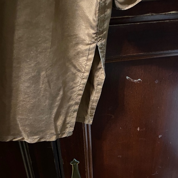 Roaman’s woman’s vintage plus size 2X Brown Button-Up silk shirt - Picture 4 of 16